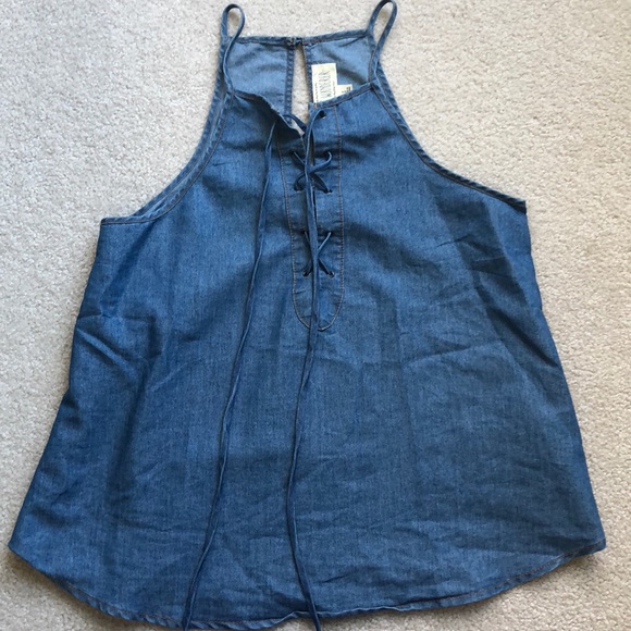 Blue Denim Tank Top - Picture 1 of 2